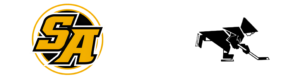 Example: a primary logo (St. Anthony's SA crest, left) beside a secondary logo (the Friars hockey-player mark, right).