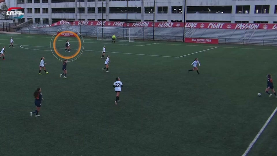 Soccer play with the original athlete highlight circle